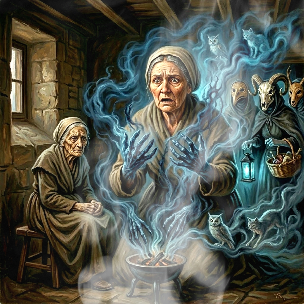 San Martín, 1576, Condena y muerte en prisión por acusación vecinal de brujería